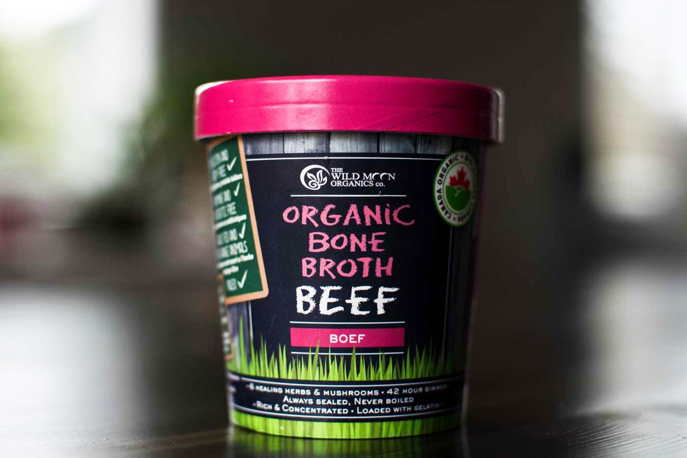 Organic Beef Bone Broth container